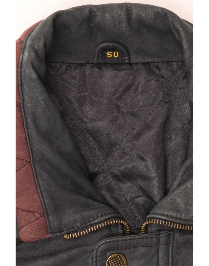 Vintage Ανδρικό Δερμάτινο Μπουφάν IT 50 Large Grey