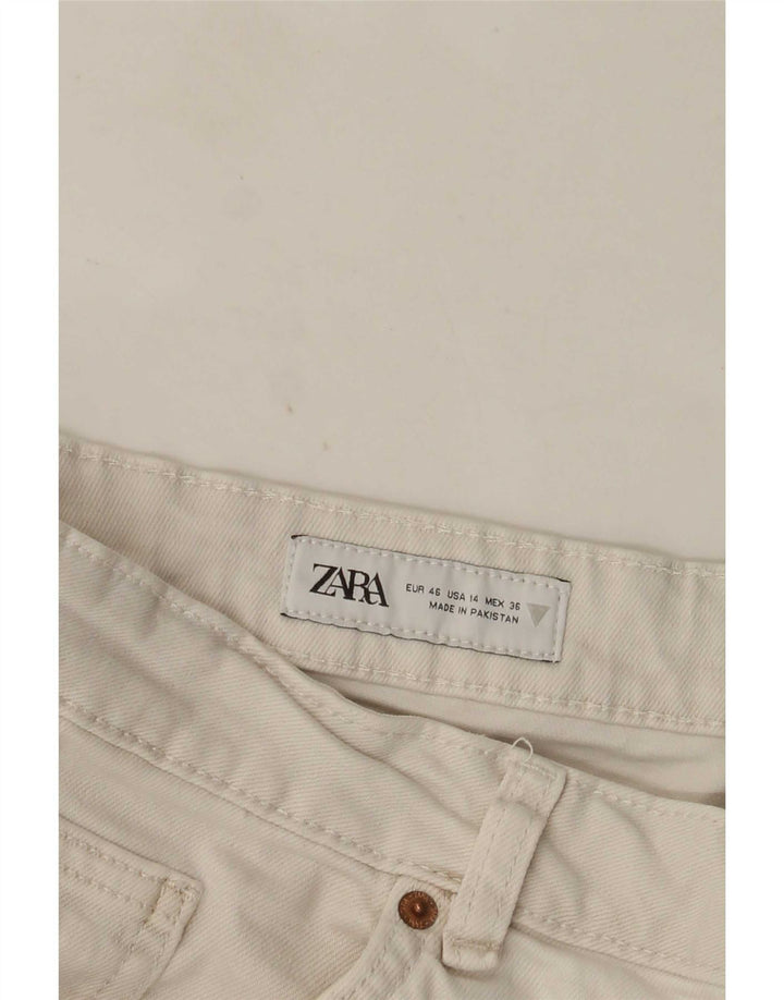Zara Γυναικείο τζιν ίσιο EU 46 2XL W36 L26 Λευκό