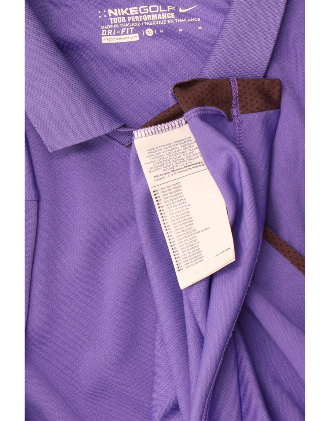 Ανδρικό μπλουζάκι NIKE Dri Fit Polo Medium Purple Colorblock Πολυεστέρας
