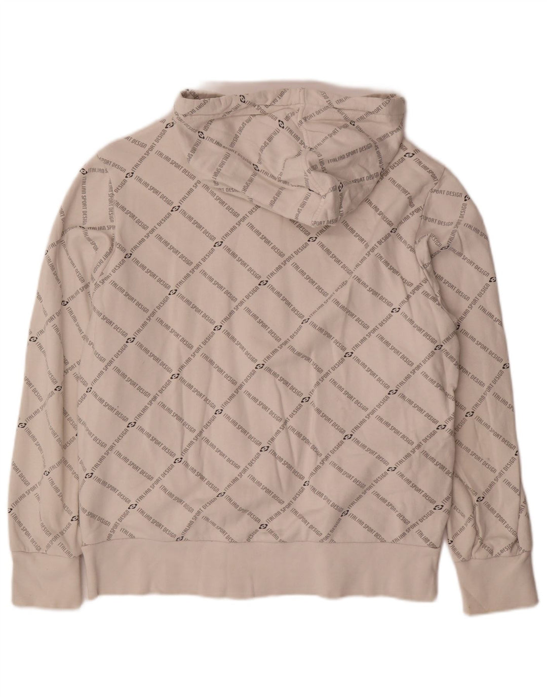 Ανδρικό πουλόβερ με κουκούλα με φερμουάρ LOTTO, μεσαίο λευκό βαμβακερό