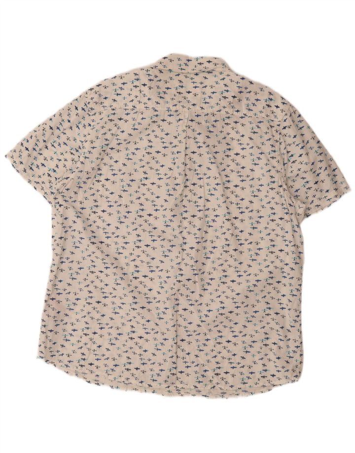 Μπλουζάκι Weird Fish Mens Abstract με κοντό μανίκι XL λευκό βαμβακερό
