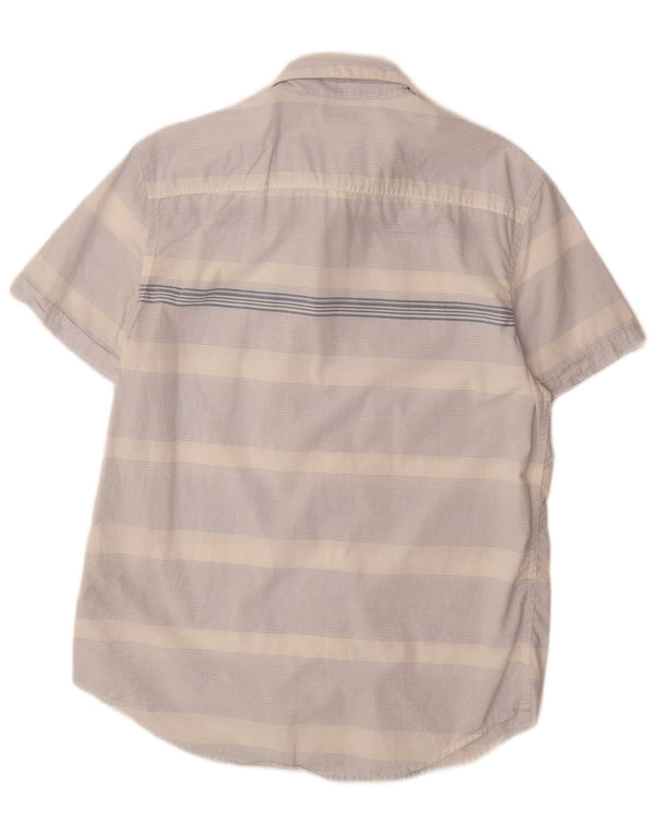 Ανδρικό κοντομάνικο πουκάμισο CALVIN KLEIN JEANS Βαμβακερό μεσαίο μπλε ριγέ