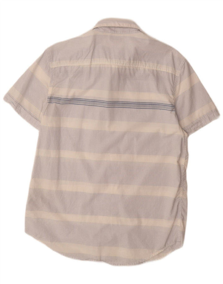 Ανδρικό κοντομάνικο πουκάμισο CALVIN KLEIN JEANS Βαμβακερό μεσαίο μπλε ριγέ