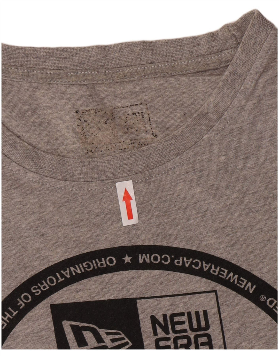 Ανδρικό γραφικό T-Shirt New Era Top μεγάλο γκρι βαμβακερό