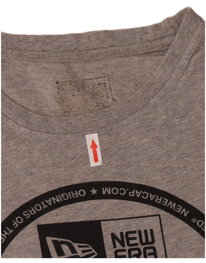 Ανδρικό γραφικό T-Shirt New Era Top μεγάλο γκρι βαμβακερό