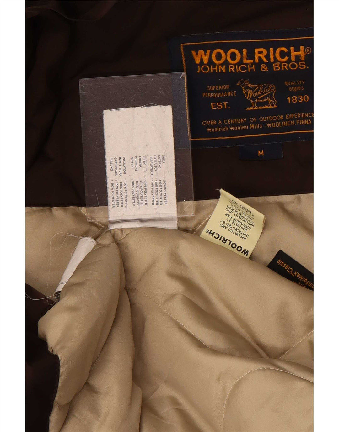 Woolrich Γυναικείο μπουφάν Parka με κουκούλα UK 14 Μεσαίο καφέ πολυεστέρας
