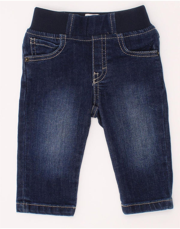 Hugo Boss Baby Boys Graphic Straight Jeans 3-6 μηνών W18 L8 Μπλε βαμβακερό