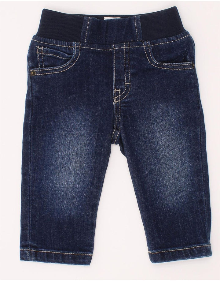 Hugo Boss Baby Boys Graphic Straight Jeans 3-6 μηνών W18 L8 Μπλε βαμβακερό