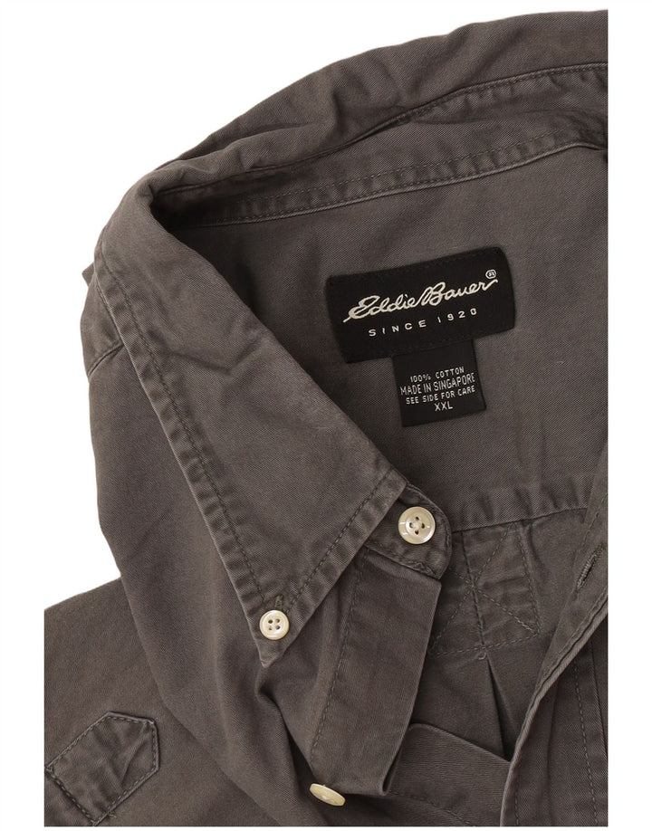 Ανδρικό πουκάμισο Eddie Bauer 2XL γκρι βαμβακερό