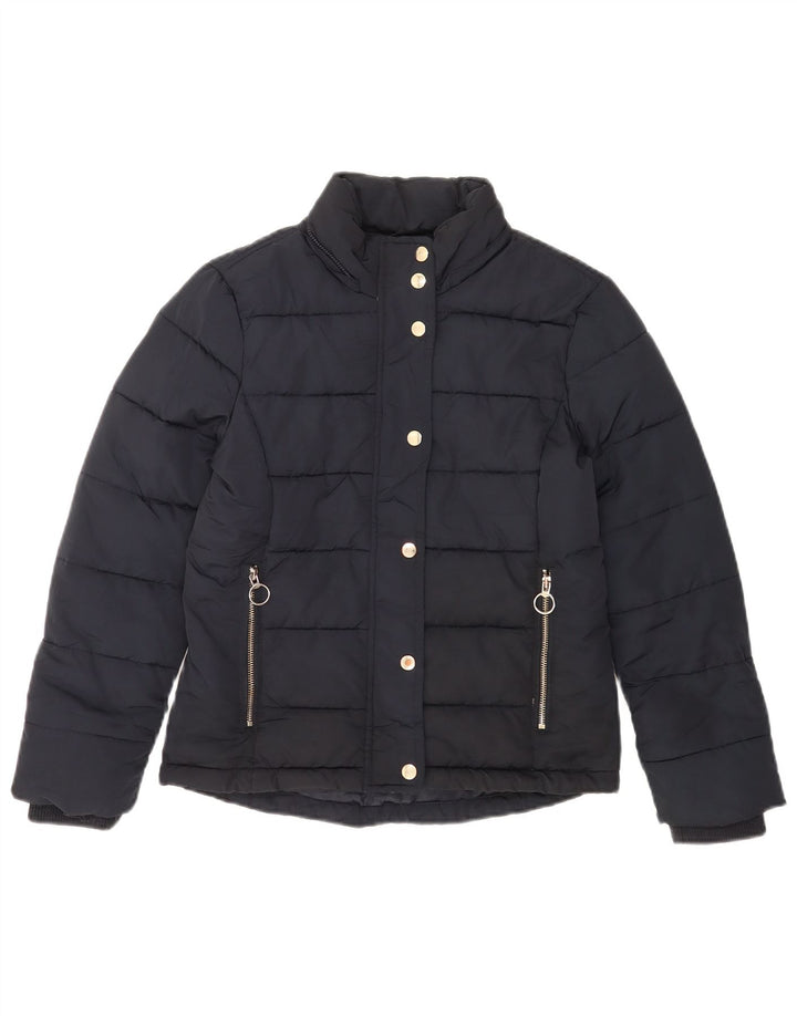 Topshop Γυναικείο μπουφάν UK 6 XS Navy Blue Polyester