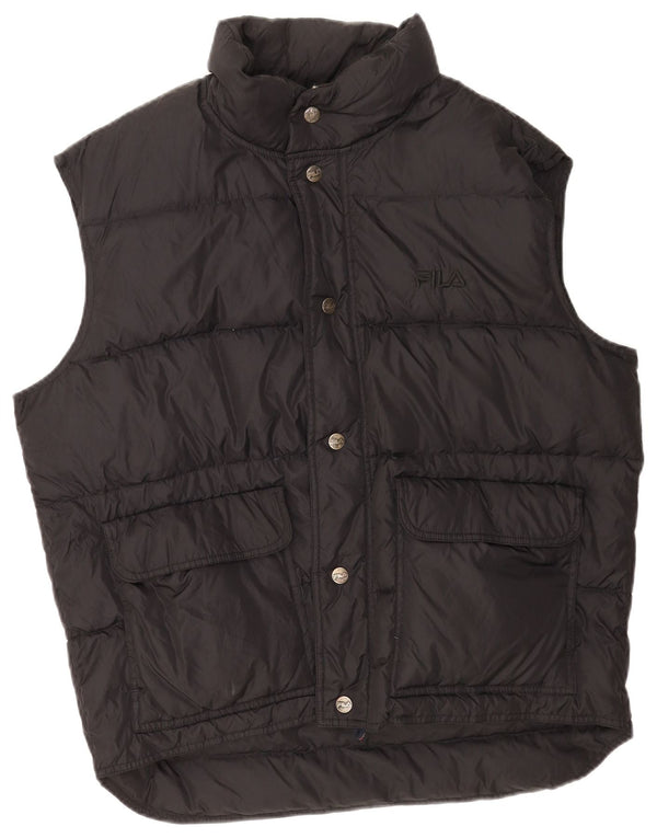 Fila Mens Padded Gilet UK 44 2XL Μαύρο Πολυαμίδιο