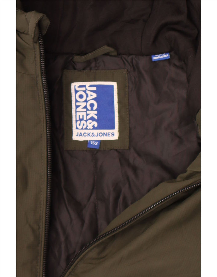 Jack & Jones Boys Hooded Bomber Jacket 11-12 Years Khaki