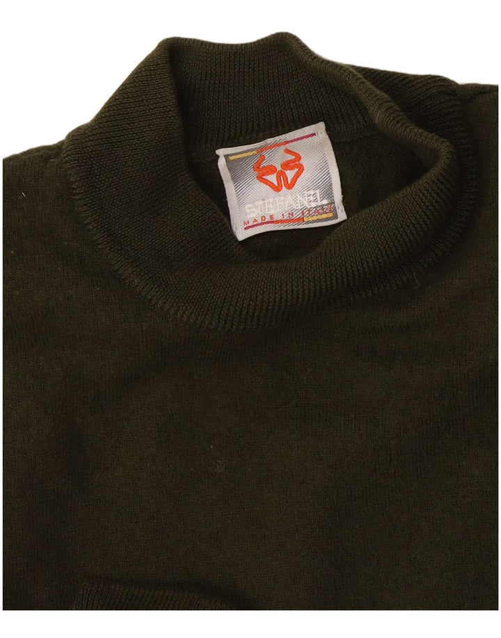 Stefanel Γυναικείο πουλόβερ με λαιμό χελώνα UK 14 Large Khaki