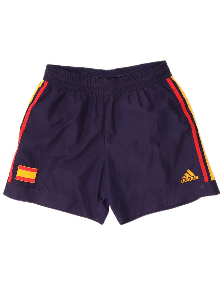 Ανδρικό αθλητικό σορτς Adidas Climalite από μεσαίο μπλε ναυτικό πολυεστέρα