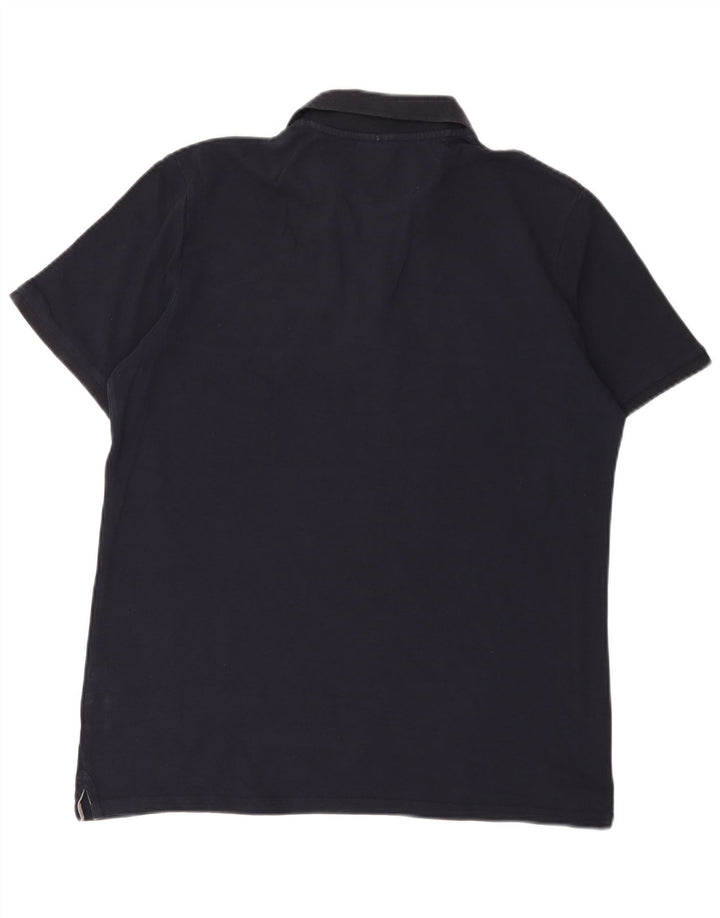 Ανδρικό μπλουζάκι πόλο Champion μεγάλο μπλε ναυτικό ριγέ βαμβακερό