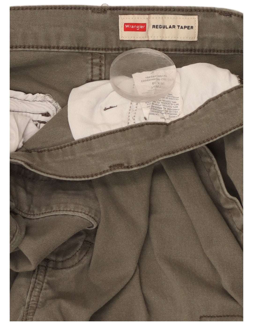 Ανδρικό κανονικό κωνικό παντελόνι Cargo Wrangler W36 L30 Πράσινο βαμβακερό