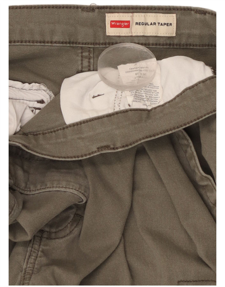 Ανδρικό κανονικό κωνικό παντελόνι Cargo Wrangler W36 L30 Πράσινο βαμβακερό