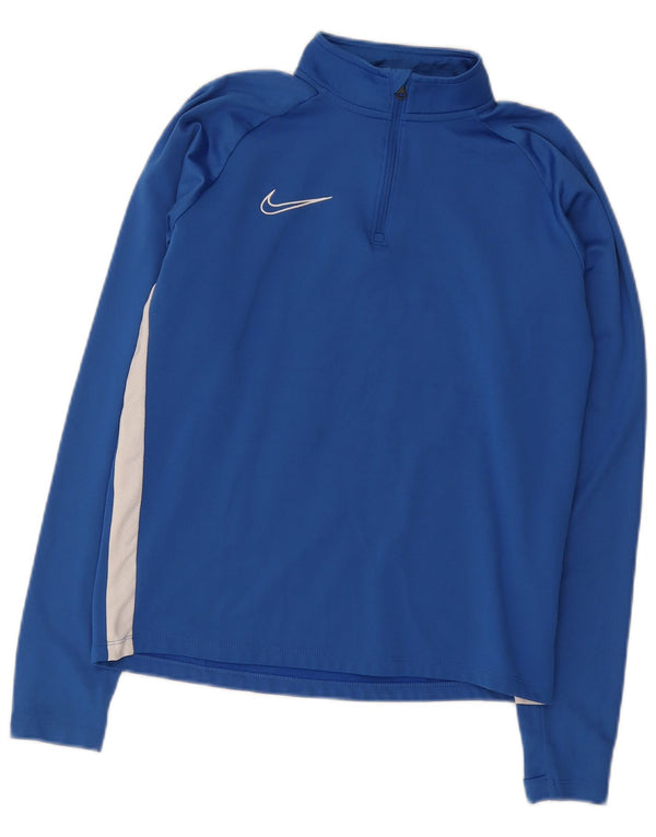 Ανδρική φόρμα αθλητικής φόρμας Nike με φερμουάρ πουλόβερ, μικρό μπλε χρώματος πολυεστέρας