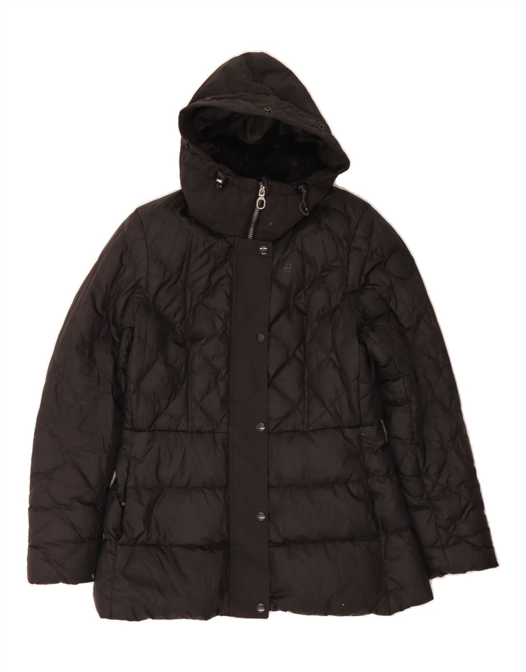 G-STAR Womens Hooded Padded Jacket UK 14 Medium Black Polyester Vintage G-Star and Second-Hand G-Star from Messina Hembry 