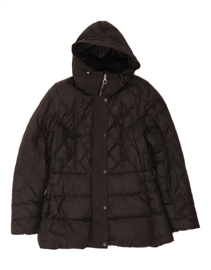 G-STAR Womens Hooded Padded Jacket UK 14 Medium Black Polyester Vintage G-Star and Second-Hand G-Star from Messina Hembry 