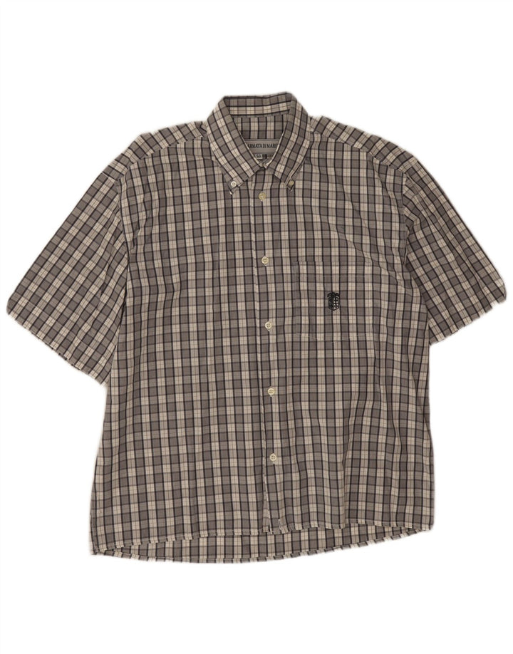 Ανδρικό κοντομάνικο πουκάμισο Armata Di Mare IT 50 Medium Grey Check