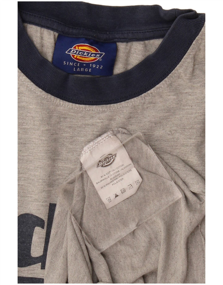 Γυναικείο γραφικό μπλουζάκι DICKIES Top UK 16 μεγάλο γκρι βαμβακερό