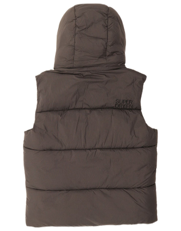 Superdry Ανδρική κουκούλα με επένδυση Gilet UK 38 Medium Grey Check Nylon