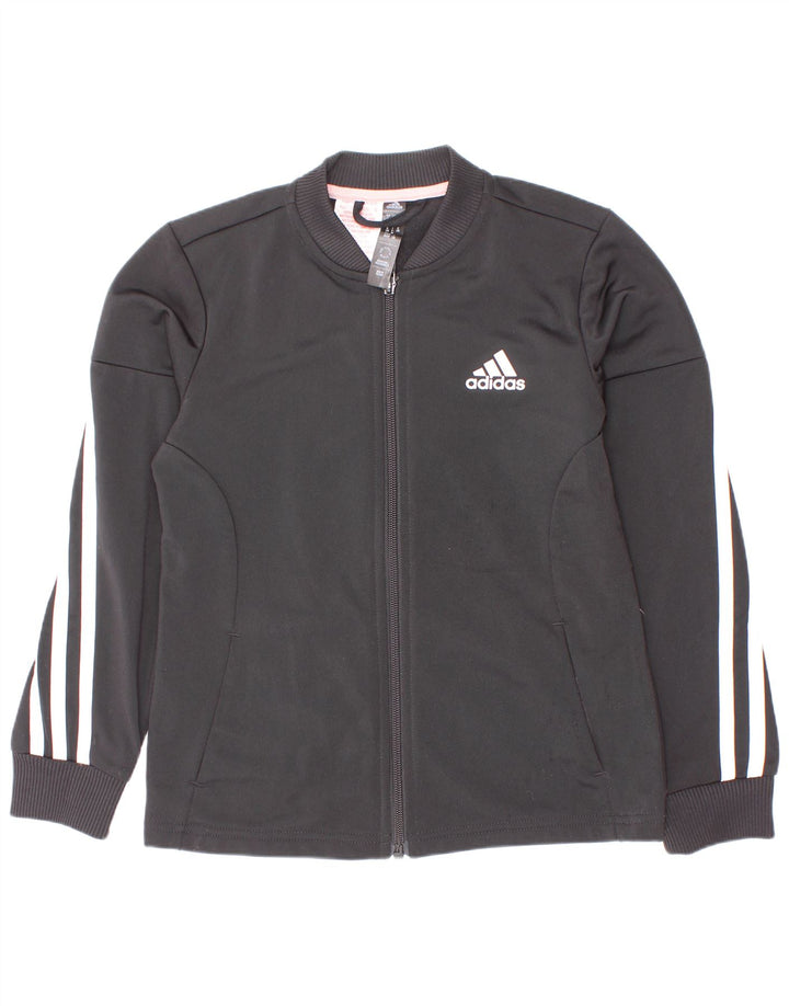 Κορίτσια αθλητική φόρμα Adidas Top Jacket 7-8 Years Black Pinstripe Polyester