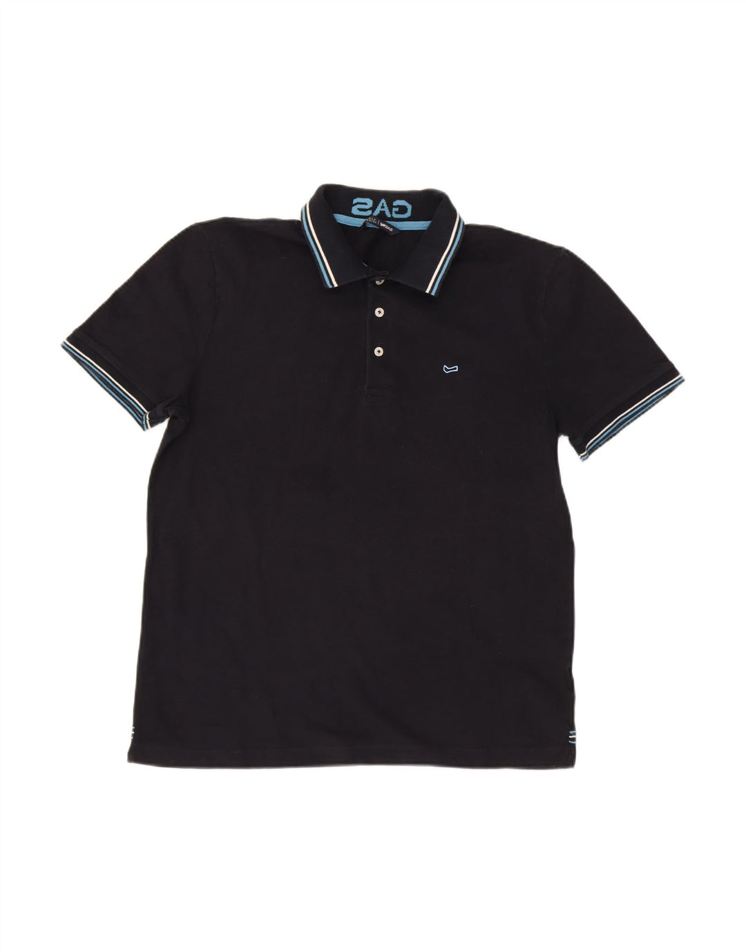 GAS Mens Polo Shirt 2XL Navy Blue Cotton