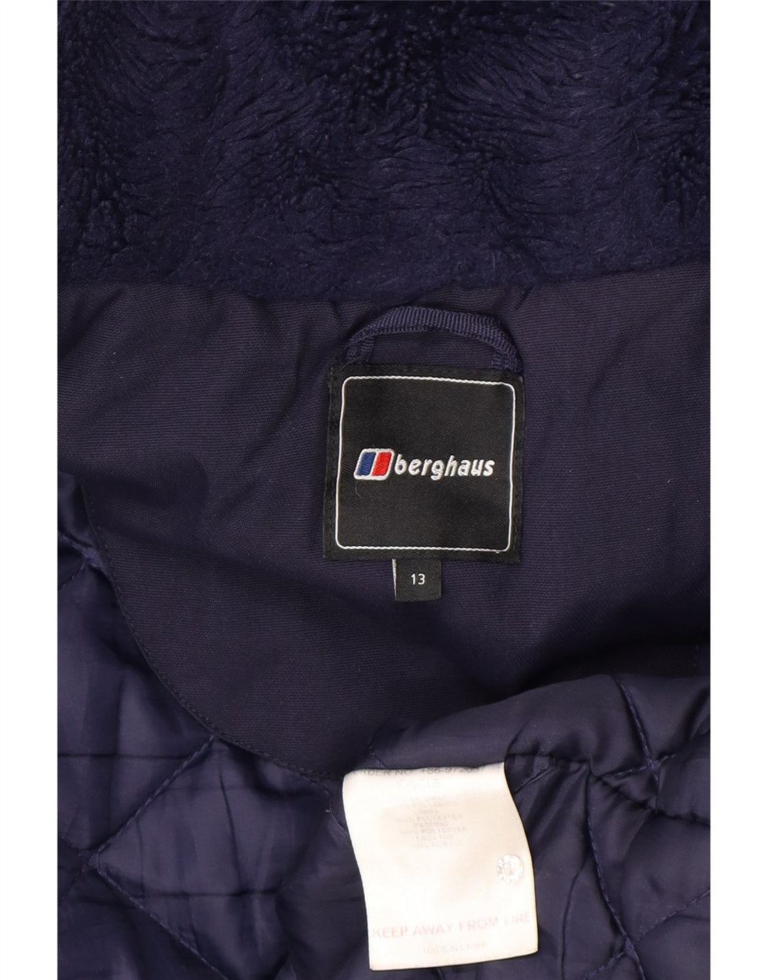 Μπουφάν Berghaus Boys με κουκούλα με επένδυση 12-13 ετών Navy Blue Polyamide