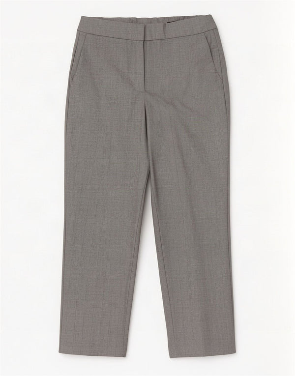 Marks & Spencer Γυναικείο Cropped Παντελόνι UK 10 Small W28 L23 Grey Pinstripe
