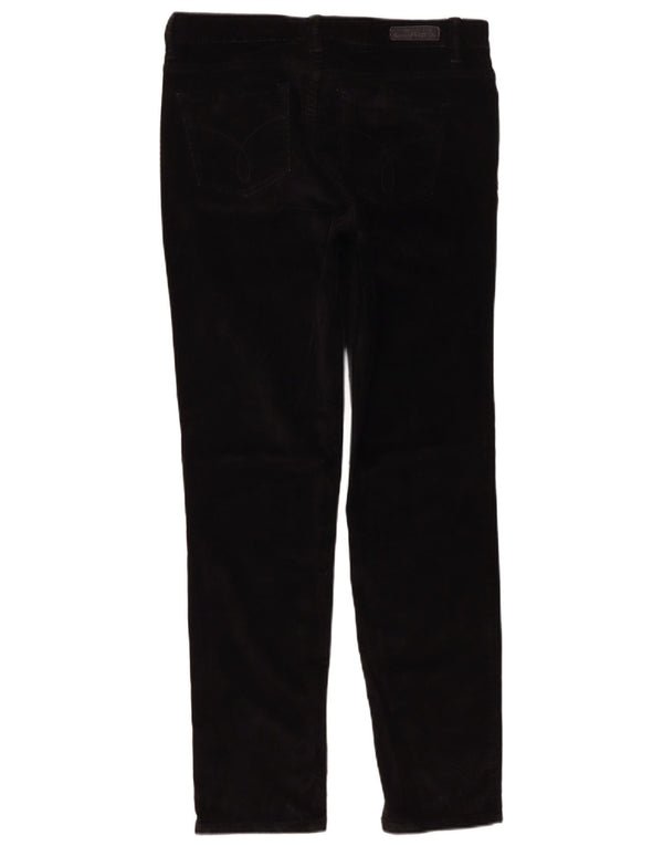 Calvin Klein Womens Slim Corduroy Trousers US 10 Medium W32 L30 Black