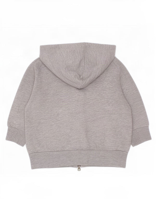 Πουλόβερ Adidas Baby Girls με φερμουάρ με κουκούλα 12-18 μηνών γκρι βαμβακερό