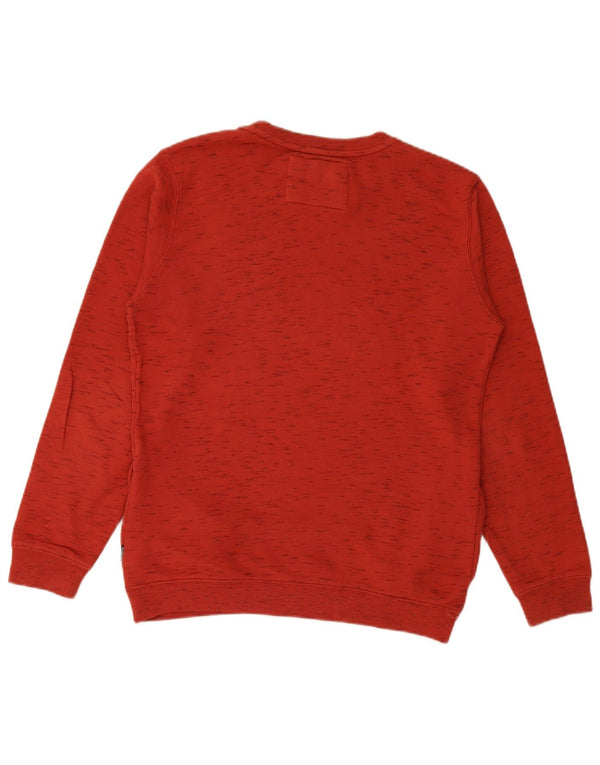QUIKSILVER Boys Sweatshirt Jumper 15-16 Years XL Red Flecked Cotton