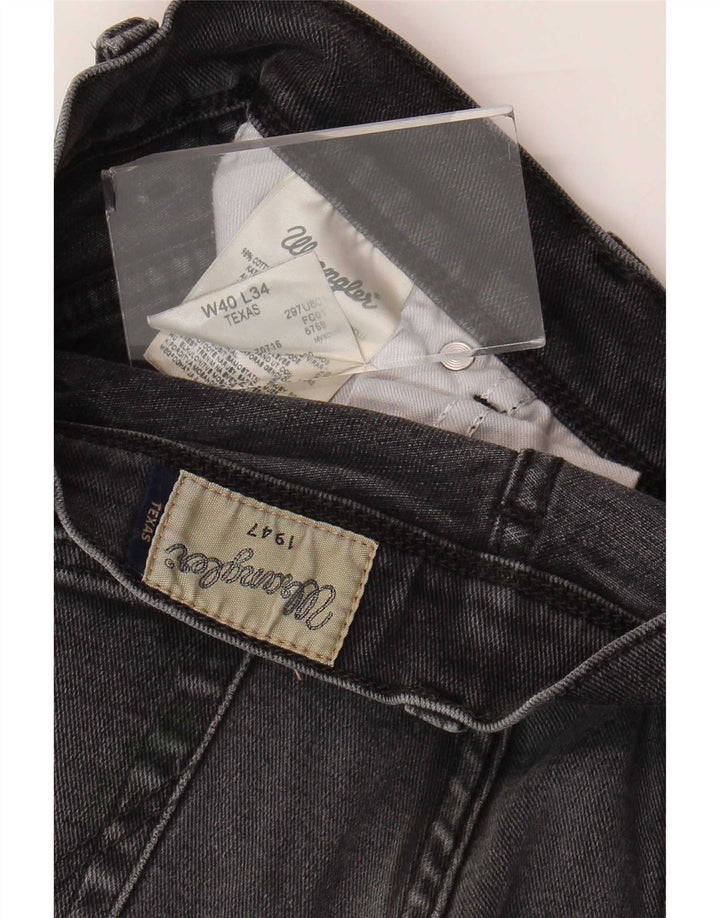 Ανδρικό τζιν Texas Straight Wrangler W40 L34 Γκρι βαμβακερό