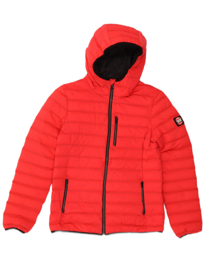 Superdry γυναικείο μπουφάν με κουκούλα UK 10 Small Red Polyester