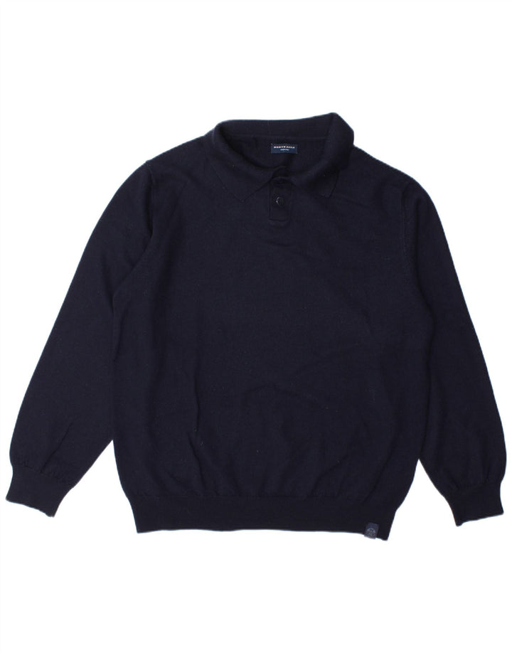 Ανδρικό πουλόβερ με λαιμό πόλο North Sails XL Μαλλί Navy Blue
