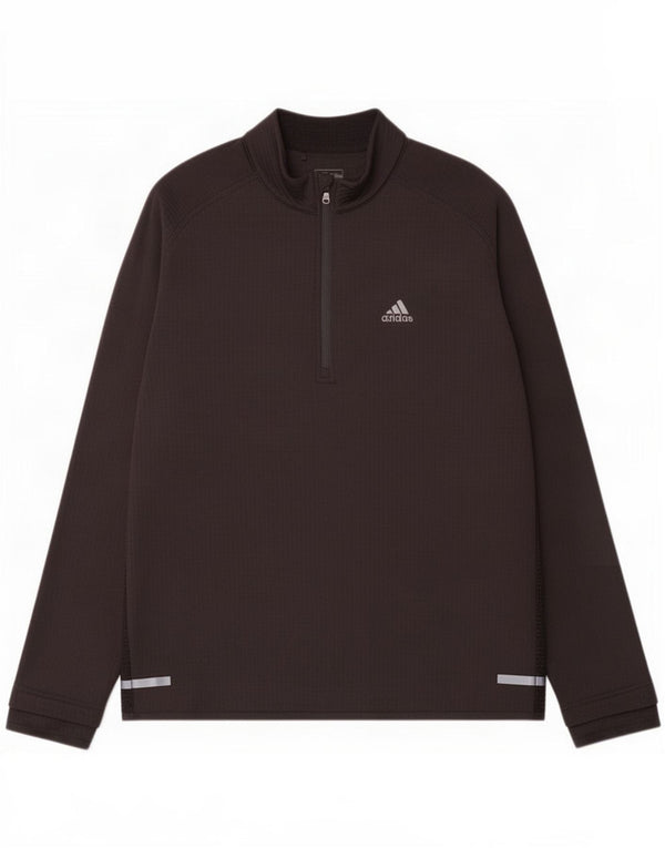 Adidas Ανδρική φόρμα πουλόβερ με φερμουάρ Climaheat Top XL Μαύρο Πολυεστέρας