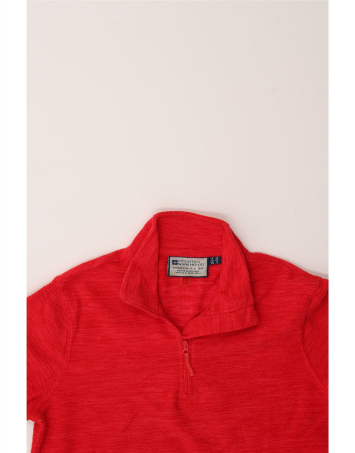 MOUNTAIN WAREHOUSE Womens Zip Neck Fleece Jumper UK 12 Medium Red Vintage Mountain Warehouse and Second-Hand Mountain Warehouse from Messina Hembry 
