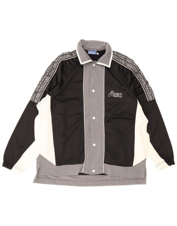 Ανδρική αθλητική φόρμα γραφικών Asics Top Jacket Μεσαίο Μαύρο Colourblock
