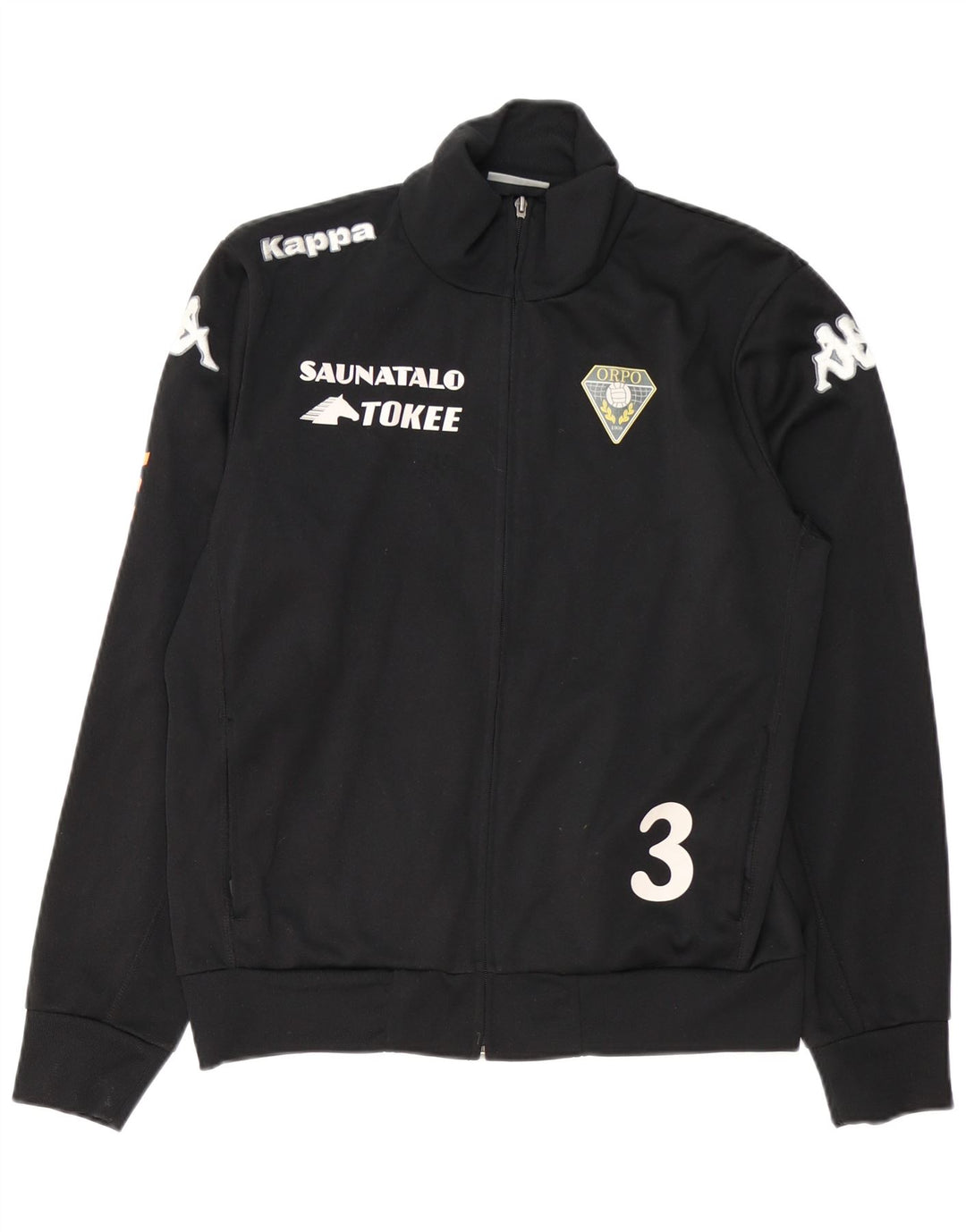 Ανδρική φόρμα γραφικών KAPPA Top Jacket Μεσαίο Μαύρο Πολυεστέρα