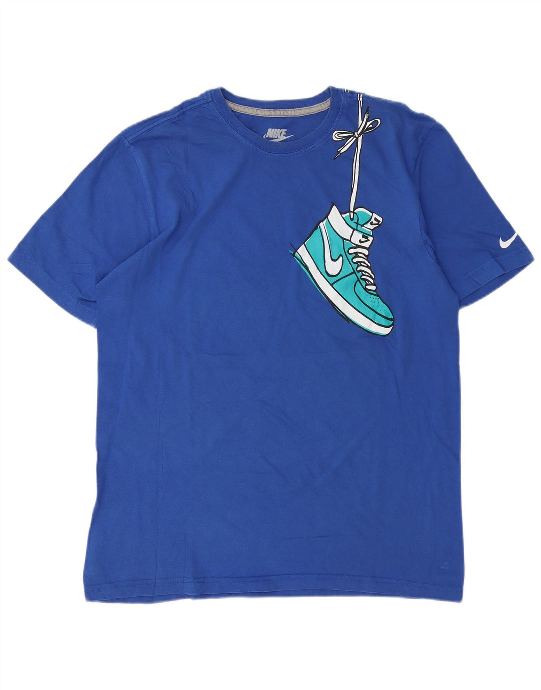 Ανδρικό μπλουζάκι NIKE με κανονική εφαρμογή γραφικό μπλουζάκι μεγάλο μπλε βαμβακερό