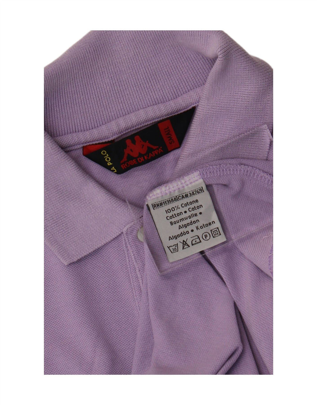 KAPPA Mens Polo Shirt Small Purple Cotton