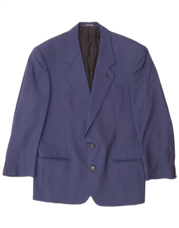 Biagiotti Ανδρικό σακάκι σακάκι με 2 κουμπιά UK 38 Medium Blue New Wool