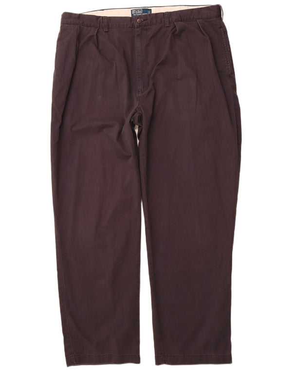 POLO RALPH LAUREN Ανδρικό παντελόνι Chino με καρφίτσες W42 L32 Navy Blue Cotton