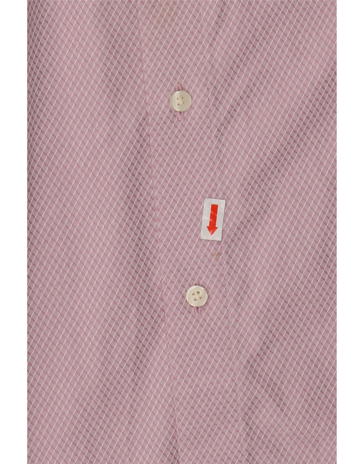 Ανδρικό πουκάμισο Ted Baker Νούμερο 4 Μεγάλο Ροζ Argyle/Διαμαντέ Βαμβάκι