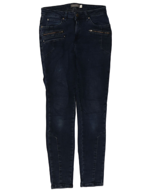 MINT VELVET Γυναικεία Skinny Jeans UK 10 Small W29 L29 Navy Blue Cotton