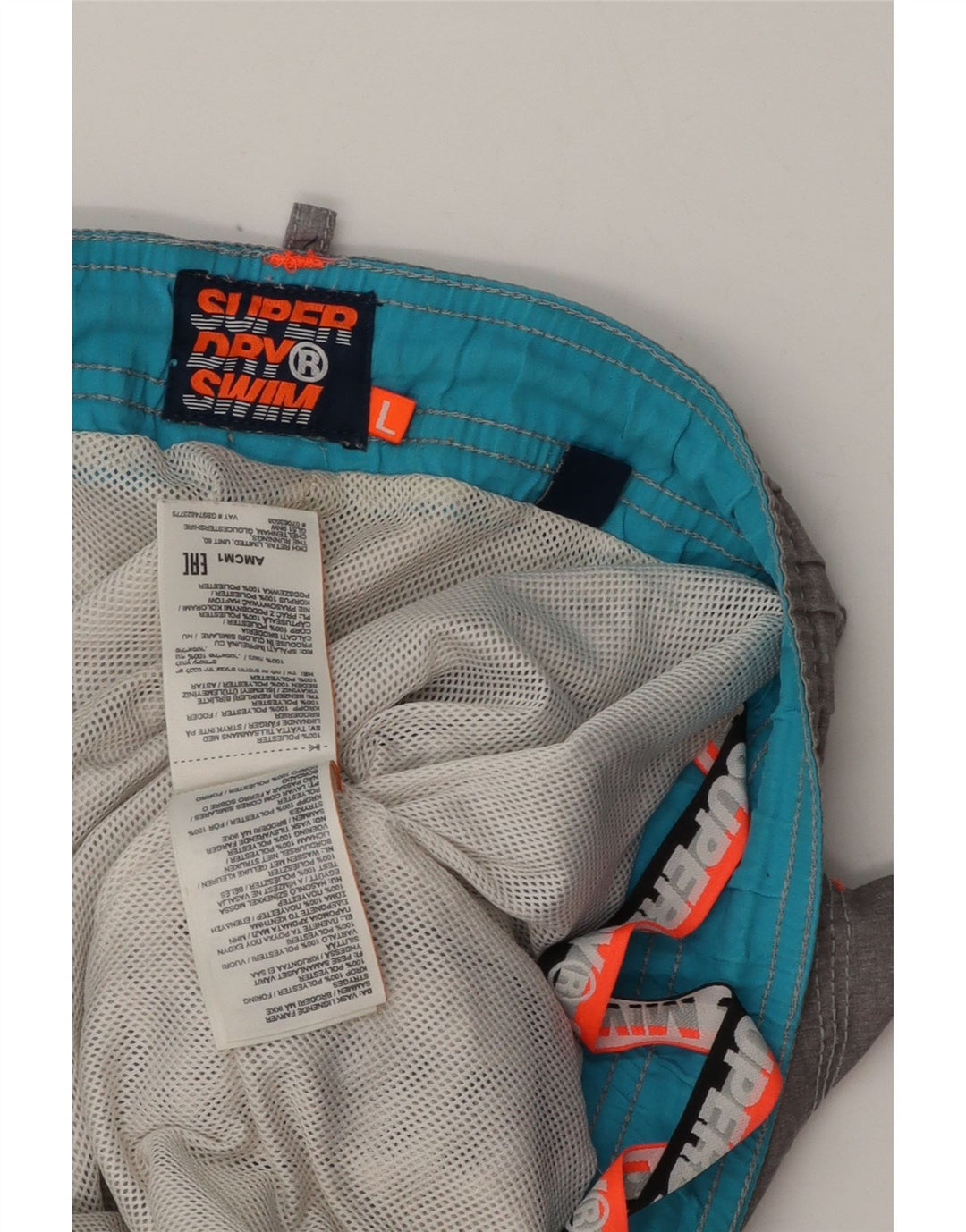 Superdry Ανδρικό γραφικό σορτς κολύμβησης μεγάλο γκρι πολυεστέρα