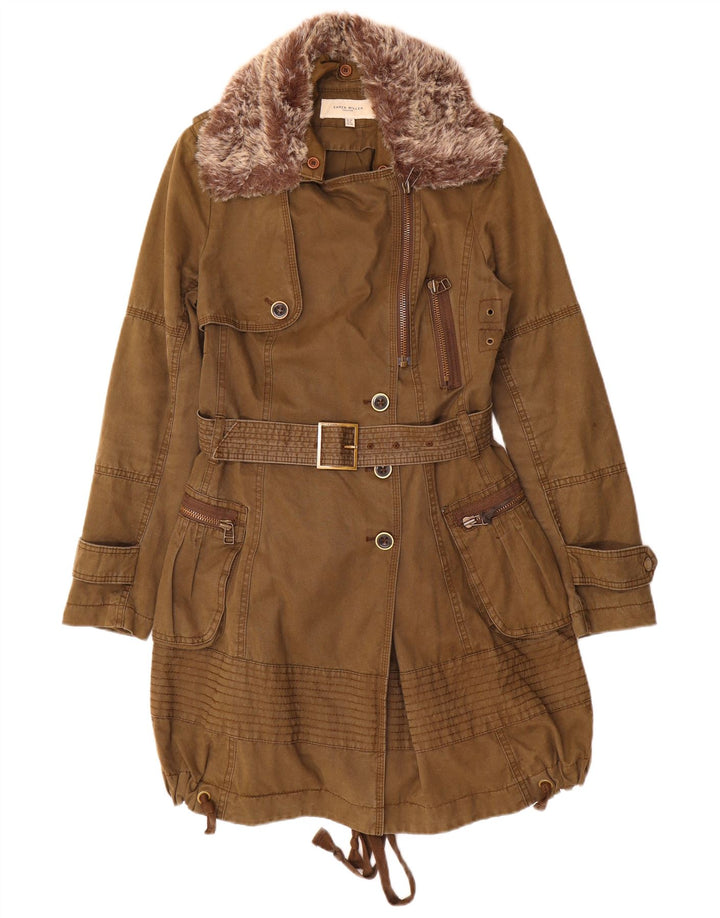 Karen Millen Γυναικείο Μπουφάν Parka UK 10 Small Brown Βαμβακερό