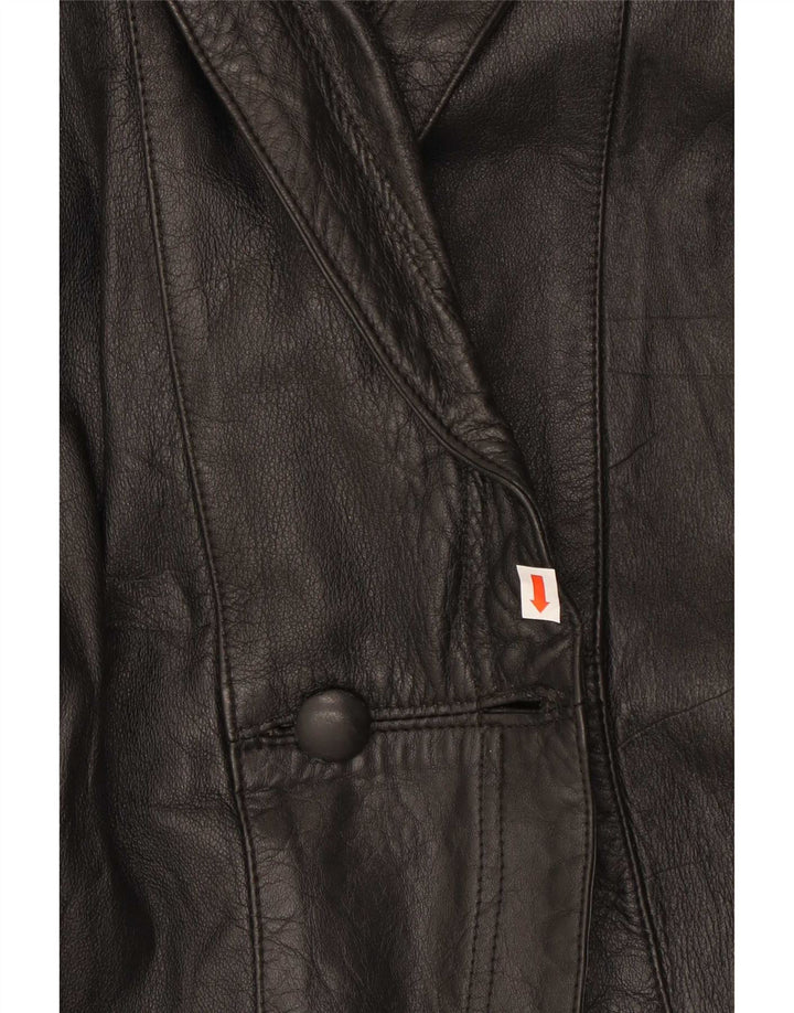 Vintage Γυναικείο Δερμάτινο Μπουφάν UK 42 XL Μαύρο